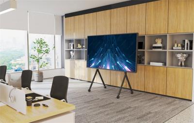 Cina 265Lbs Capacità TV Stand pavimento pannello piatto 65in Pavimento TV Stand con montaggio acciaio laminato a freddo in vendita