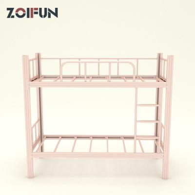 China (Other) Boltless Adjustable Easy Assemble Heavy Duty Low Price School Metal Bunk Bed Students Kids Dorm Bunk Bed for sale