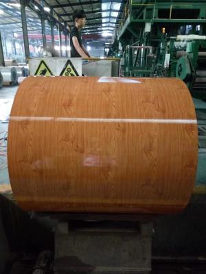 China Wall Cladding Interior Decoration Wood Grain Steel Coils Pre-Painted Galvanised Steel Coil Z180 PE 15 Years Warranty for sale