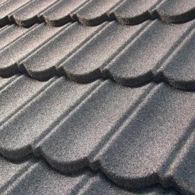 China Villa Rainbow Tile 50 Years Warranty AZ150 Aluzinc Stone Coated Metal Tile for sale