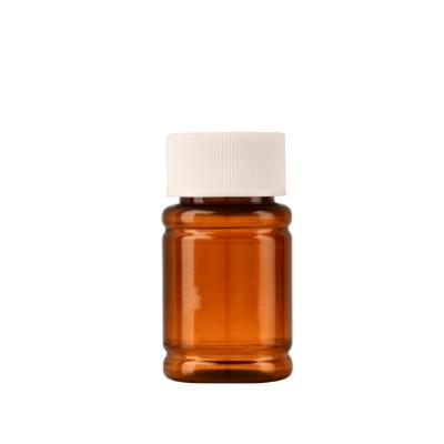 China Healthy Hot Sale 50g High Quality Screen Printing Brown PET Bottle For Cap For Cap Bottle for sale