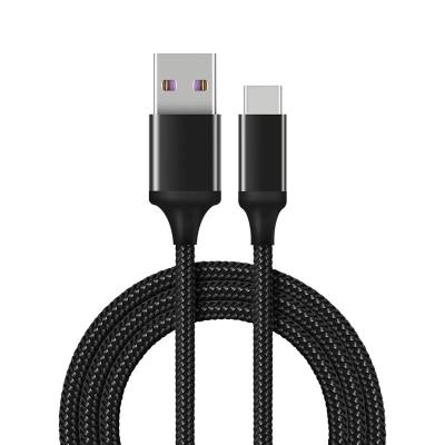 China New hot sale MP3/MP4 player super charging palladium nylon usb cable 5A braid black or white cable for huawai mobile phone for sale
