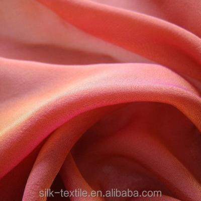 China Plain Criss Cross Colors Dyed Chiffon Silk Fabric for sale