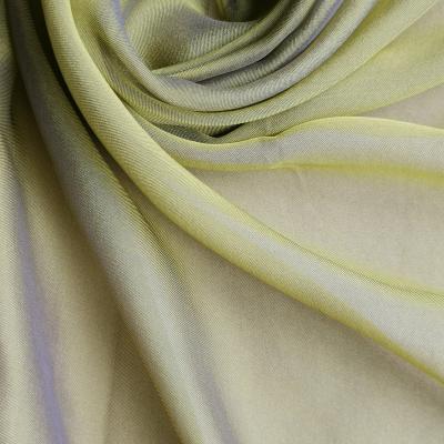 China Double Faced Stock Cheap Price Pure Mulberry Yarn Dyed Silk Chiffon Fabric for sale
