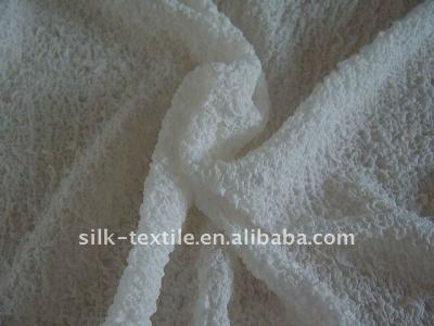 China Stretched Bubble Fabric 4 Way Stretch Silk Spandex Fabric for sale