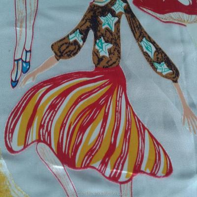 China Printed burnout and burnout blend visco chiffion silk satin fabric for sale