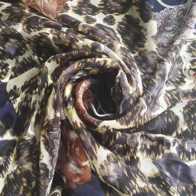 China Toast Printing And Toast Silk Satin Viscous Fabric For Women Fashion for sale