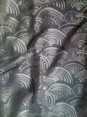 China Natural White Burnout Visco Chiffion Chiffion Silk Satin Fabric for sale