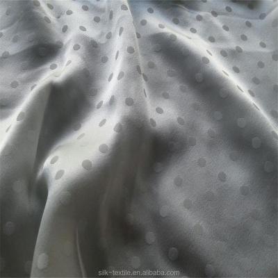 China Jacquard Silk Satin Fabric in Dots Pattern for sale