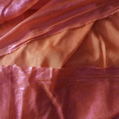 China Double Faced Foiled Lightweight Cool Silk Tulle Fabric for sale