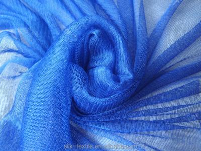 China Plain 25gsm 100% Tulle Natural Silk Soft Mesh Fabric for sale