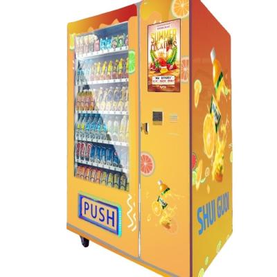 China Glass Water Healthy Food Fruit Salad Vegetable Combo Elevator Vending Machine for sale