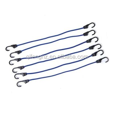 China Hook plastic coated steel elastic bungee cords 600mm for sale