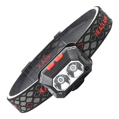 China Camping Built In 1200 MAH Rechargeable Lithium Battery Headlamp for sale