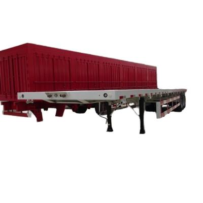 China 3-Axle Flatbed Semi-Trailer Steel Container Skeleton Truck Trailer for sale