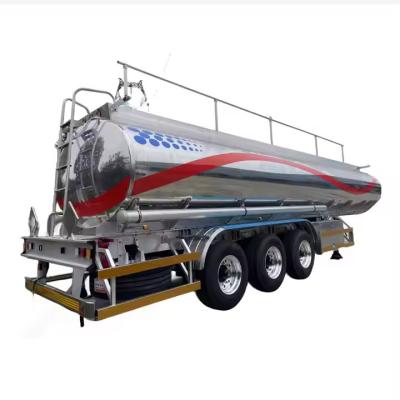 China Tractor With Aluminum Alloy Fuel Tank Trailer 50cbm Fuel Tanker Truck for sale