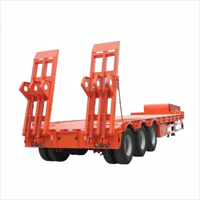 China Customizable Steel Multi Axis CIMC Lowbed Semi-Trailer Truck Trailers for sale