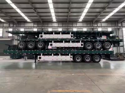 China Custom 20ft/40ft 3-Axle Flatbed Semi-Trailer New Special Transport Steel Box Truck Trailers With 12r22.5 Tyre for sale