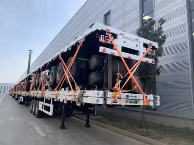 China 40 Ft-60 ft Container Transportation Semi-trailer Articulated 40 Feet Flatbed Truck Trailer Made in China for sale