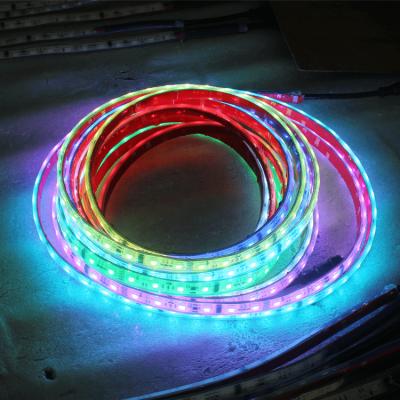 China hotel swimming pool led solar multi color changing 5m 5050 bio s led strip lights outdoor waterproof ip68 rgb color for sale