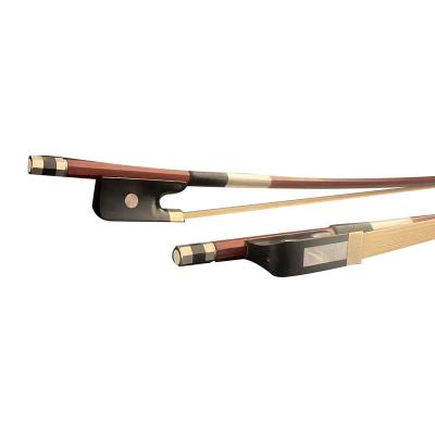 China CELLO factory wholesale handmade octagonal shape brazil pearl eye wooden cello bow for sale