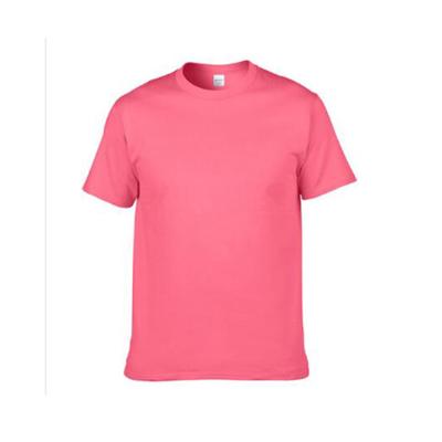 China Wholesale Blank T Shirt High Quality Pink White Color Anti-wrinkle 100% Cotton T Shirts for sale