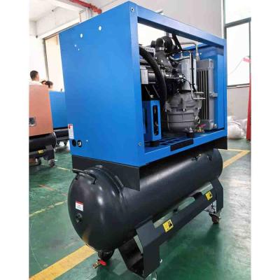 China Single Phase Compressors 3HP 5HP 6HP 7HP 10HP 12HP 2-in-1 Model Screw Type Compressor Air 220V for sale
