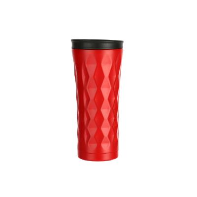 China PORTABLE Custom Logo 500Ml Double Wall Vacuum Tumbler Mug With Plastic Lid for sale