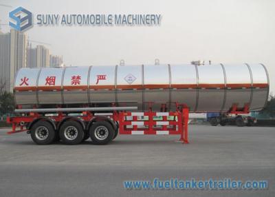 China 3 remolques líquidos químicos del tanque del acetato butílico del árbol 38000L con la elipse formada en venta