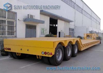 China de 18 m del tri árbol del plano capacidad de carga baja separable del remolque semi 50 T 60 T en venta
