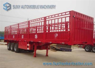 China La longitud 12 m cercó capacidad de carga de los árboles del remolque 3 del plano semi 50 T 55 T en venta
