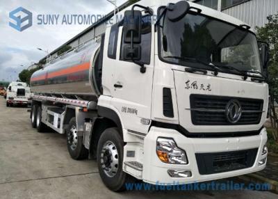 China Dongfeng 8*4 27.5cbm Fuel Tank Trailer 340HP Aluminium Alloy For Transporting Oil for sale