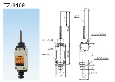China Tend Limit Switch Spring Type TZ-8169 Position Switch TZ8169 for sale