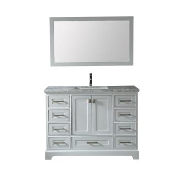 China Modern American Style Apartment Hotel ENTOP Bathroom Cabinet Oak Vanity Furniture for sale