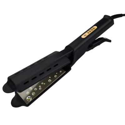 China Dropshipping Tourmaline Electronic Ceramic Four Speed Straightener Temperature Fast Heating Ionic Flat Iron Hair Straightener for sale