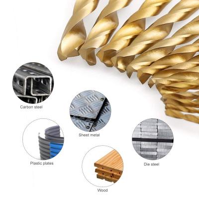 China Factory Direct Sales Gold HIGH SPEED STEEL All Size Professional Hss Twist High Speed Steel Drill Bit For Metal for sale