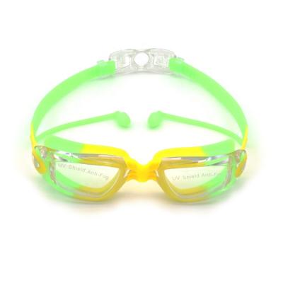 China Wholesale Custom Optical Sports Anti Fog PC Swimming Lens Kids Swimming Goggles With Earplugs for sale