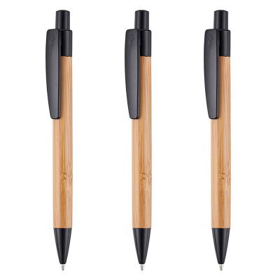 China Black Promotional Balance Pen Retractable Bamboo Ballpoint Pen Bamboo Pen For Gift Advertising Promotion for sale