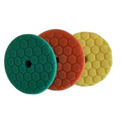 China Germany Foam 6 IN Automobile Tire Wax Sponge Tire Dressing Sponge Pad Green Yellow Orange Best Selling Polishing Red Suit for sale