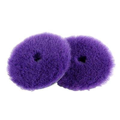 China China-chic New Wholesale Customized Good Quality Foam Car Care Sponge Waxing Disc Polish Pad 5 Inch Wool Purple Polishing Pad for sale