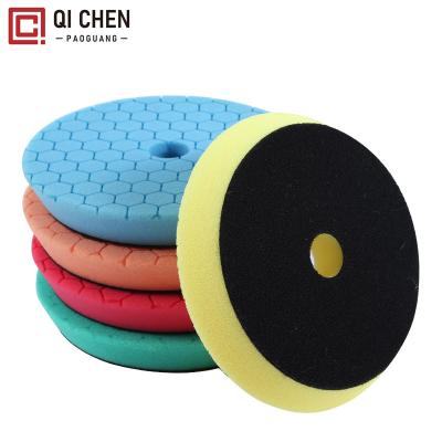 China High Quality Car Body Diamond Polishing Pad Sponge Cutting, Polishing and Finishing 3 Step Self Adhesive Sponge Pad for sale