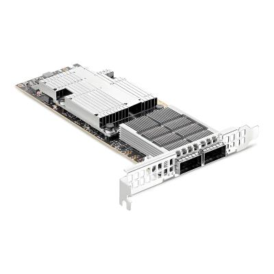 China HPC/AI 400Gbps Adapter Card ConnectX-7 MCX755106AC-HEAT with Hardware Crypto Dual Port Smart NIC Network Card for sale