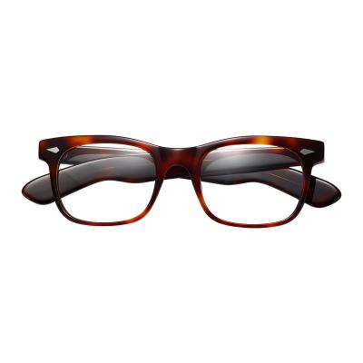 China Fashion Design Brand Glass Frame Eyewear Unisex Italian Vintage Acetate Blue Light Blocking Eyewear for sale