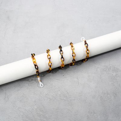 China Fashion Retro Sunglasses Earphone High Quality Glass Necklace Anti-skid Purple Acetate Glass Chain for sale