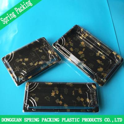 China Wholesale food &custom PET pp ps plastic box sushi container tray box for sushi packaging for sale