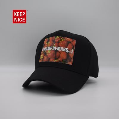 China Heat Transfer Print JOINT Custom Cotton 6 Baseball Cap Partial Embroidery Logo for sale