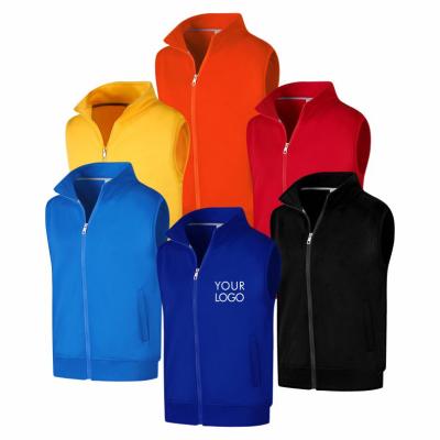 China Custom Colorful Logo Embroidery Design Polyester Unisex Vest Blank Plus Size Vest for sale