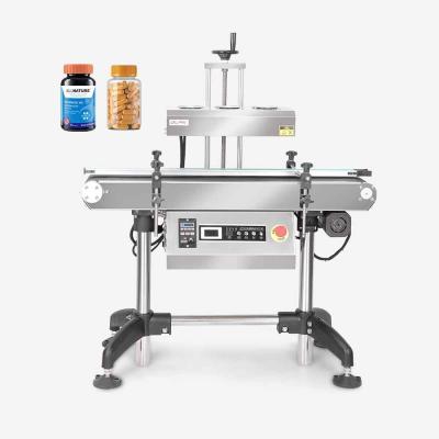 China High-Efficient Continuous Vertical Automatic Induction Sealing Machine for Beverage Cans Barrels Aluminum Foil Bottle Cap Gear for sale