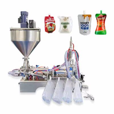 China Spout Bag Liquid Filling Machine Desktop Small Bag Pouch Herbal Sauce Pouch Filling Machine for sale