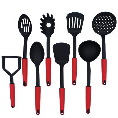 China Sustainable Hot Sale Wholesale 8 Pieces Nylon Cooking Cookware Set for sale